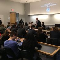 University of Connecticut Early College Experience (UConn ECE) Concurrent Enrollment – students listening to a presentation
