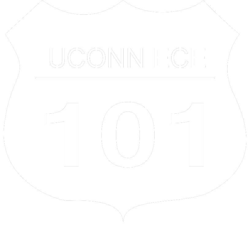 Icon of highway sign with uconn ece 101